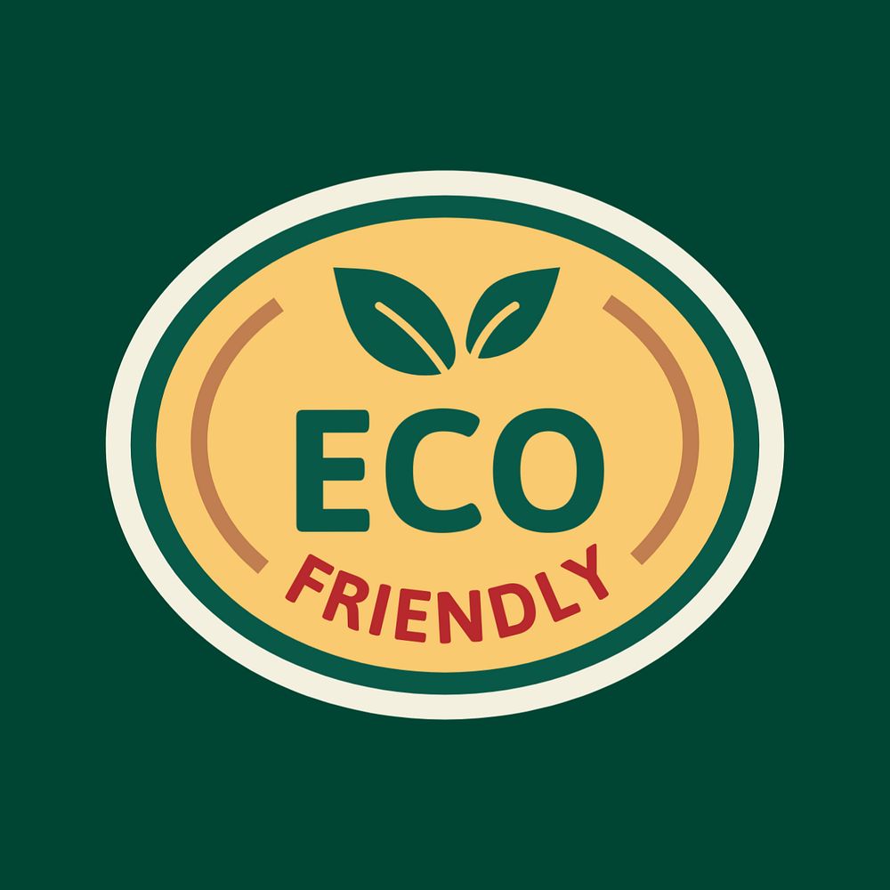 Eco friendly logo template, food branding, editable design