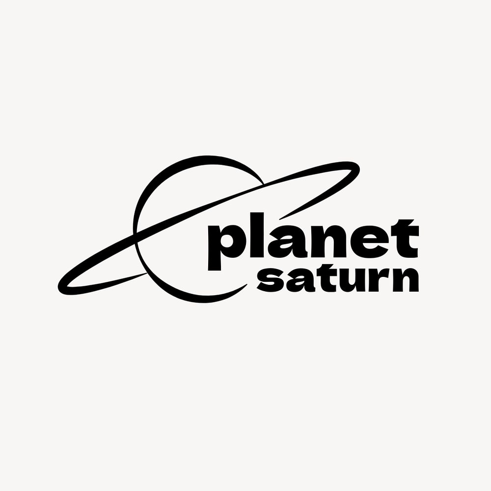 Planet logo template, editable design psd