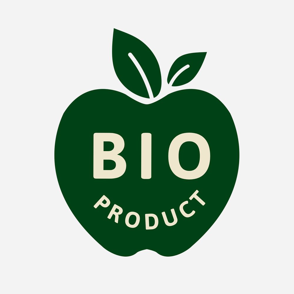 BIO product logo template, food branding, editable design