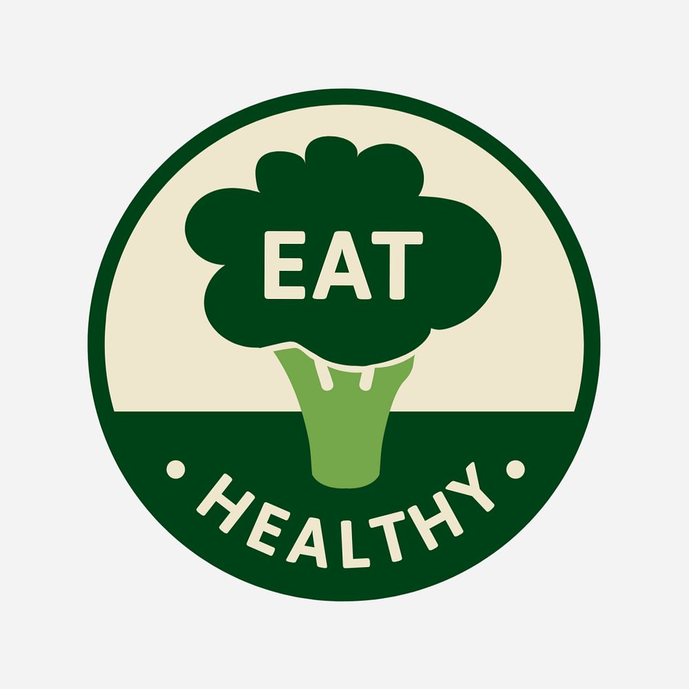 Eat healthy logo template, food branding, editable design