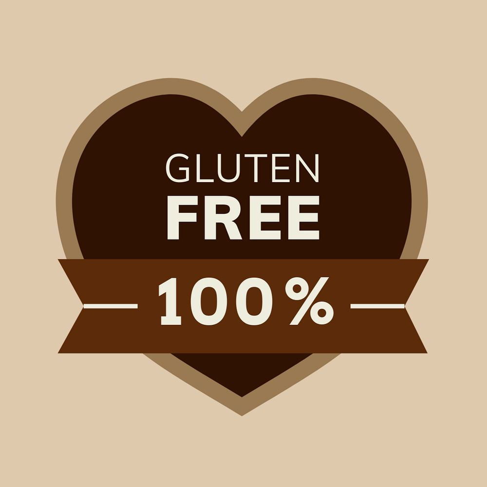 Gluten free logo template, food branding, editable design