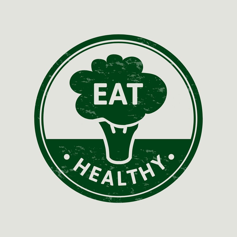 Eat healthy logo template, food branding, editable design