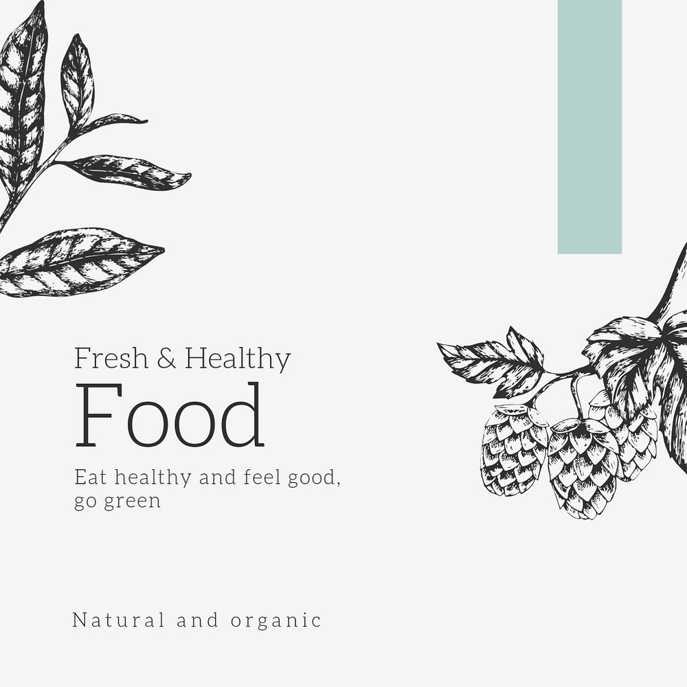 Fresh food Instagram ad template, editable design 