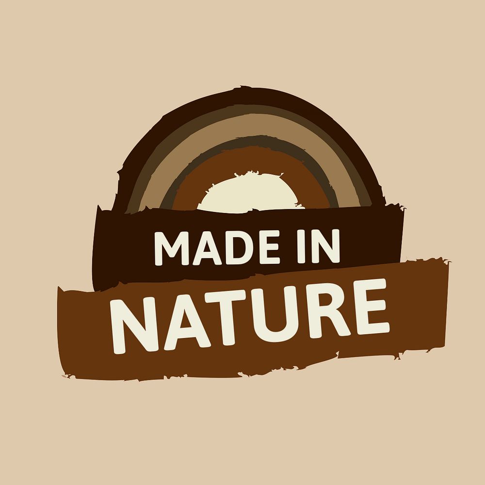 Nature made logo template, food branding, editable design