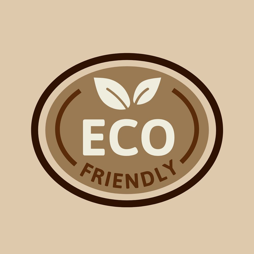 Eco friendly logo template, food branding, editable design