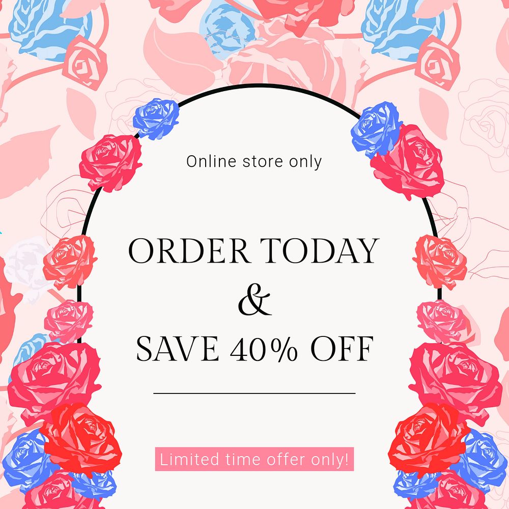 Shopping deal Instagram post template, editable text