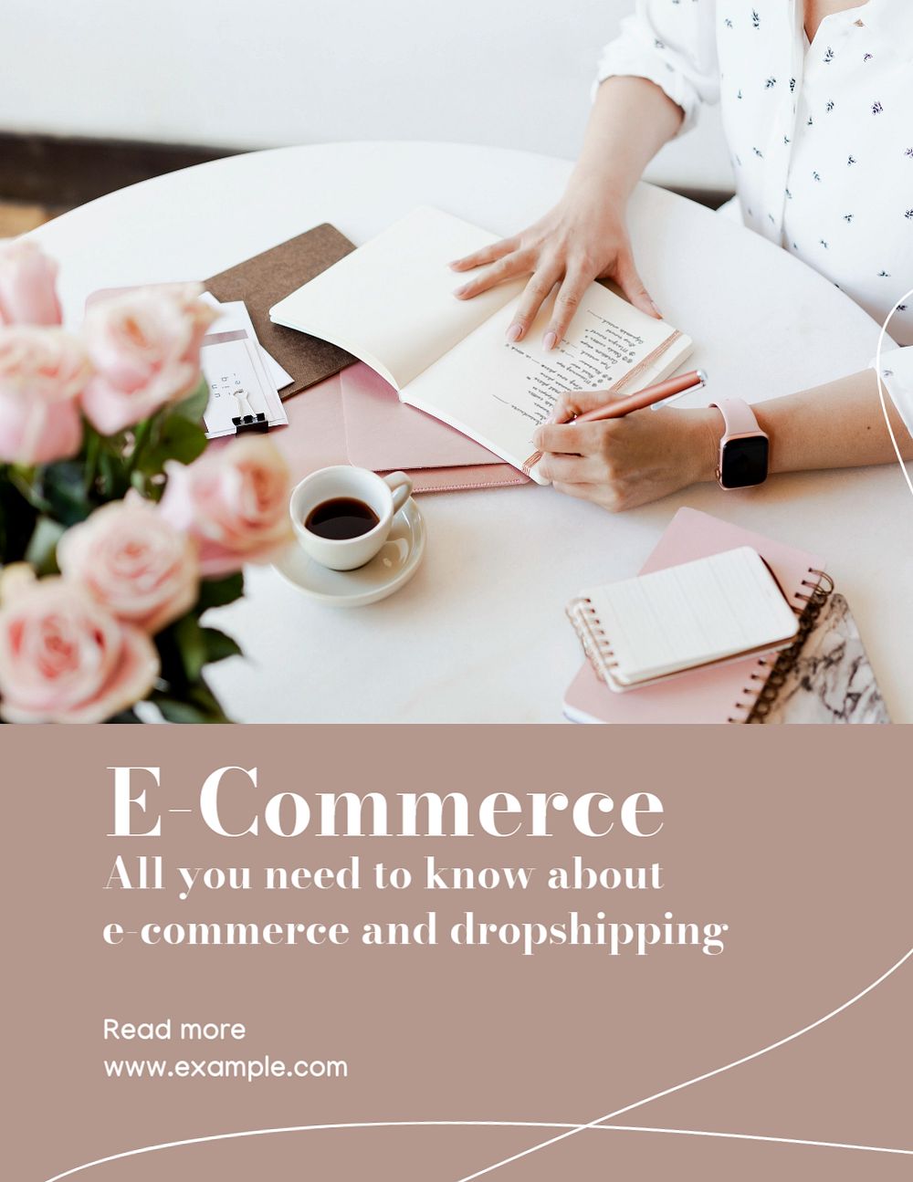 E-commerce  flyer template, editable text