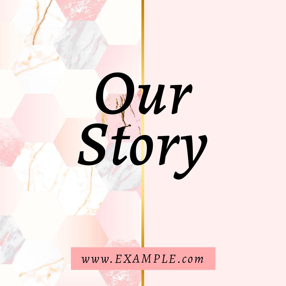 Store story Instagram post template, editable pink design