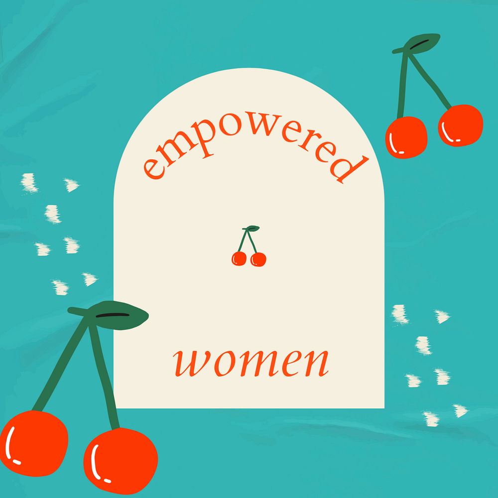 Empowered woman Instagram post template, customizable design