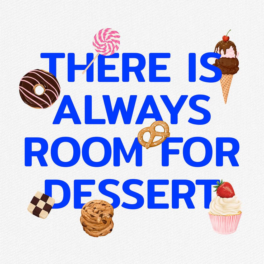 Dessert quote Instagram post template