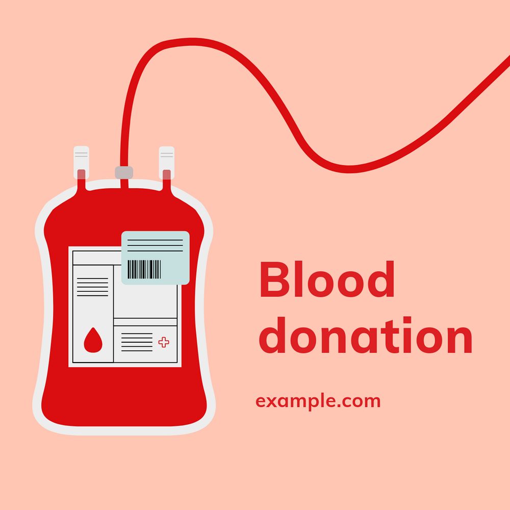 Give blood Instagram post template, editable healthcare design