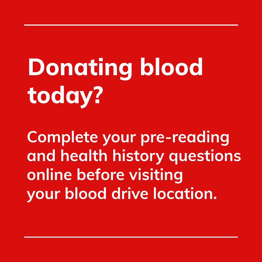 Donating blood Instagram post template, editable healthcare design