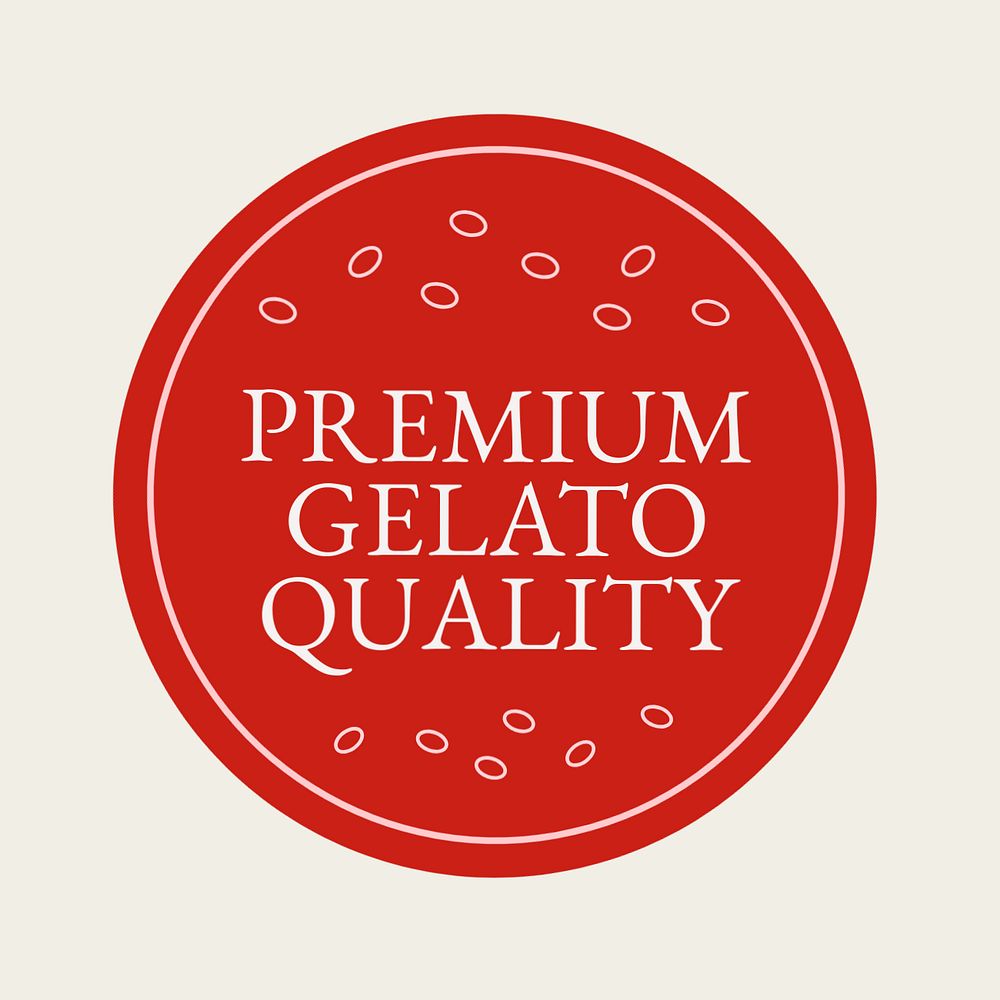 Gelato business logo template, red  design