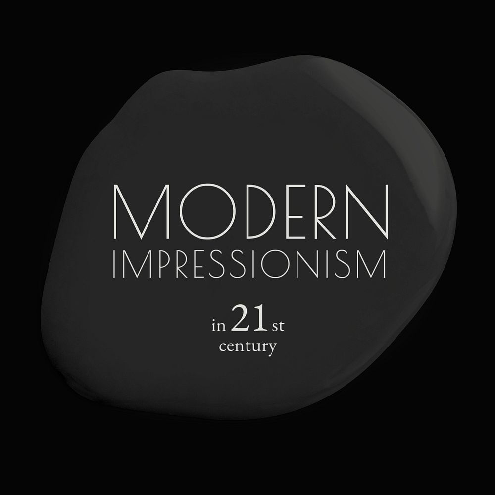 Modern impressionism Instagram post template, editable abstract color paint design