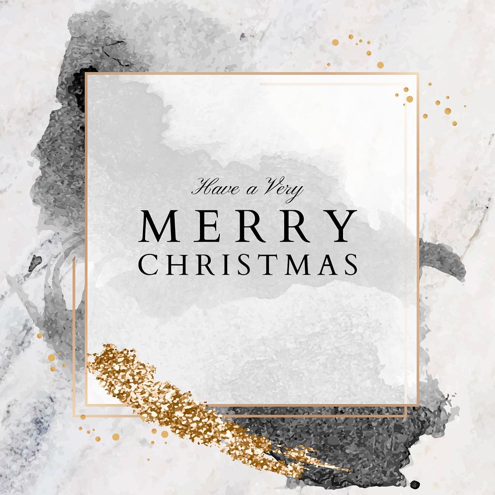 Christmas marble Facebook post template, editable text