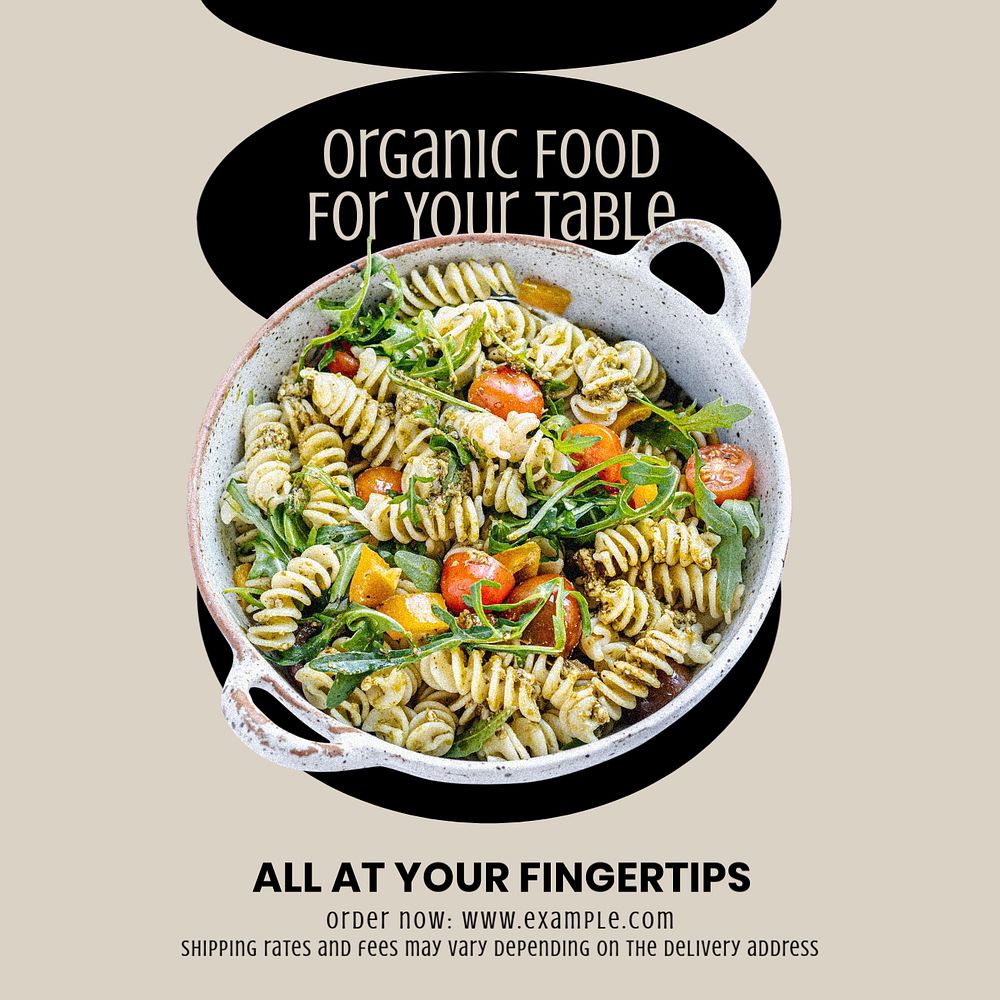 Food delivery Instagram ad template, editable colorful design