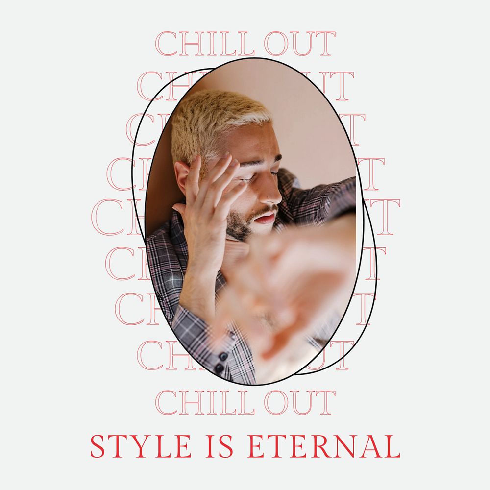 Lifestyle magazine Instagram post template, style is eternal quote