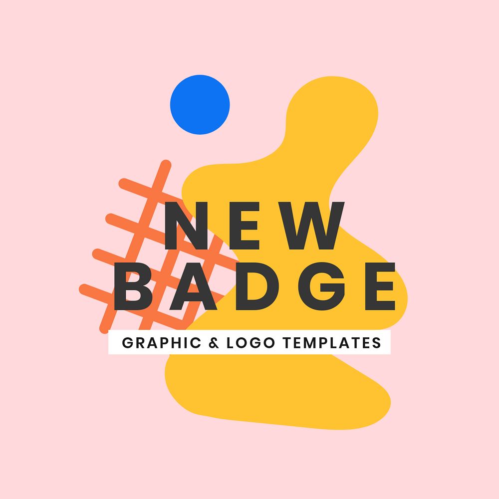 Creative logo template, customizable badge design