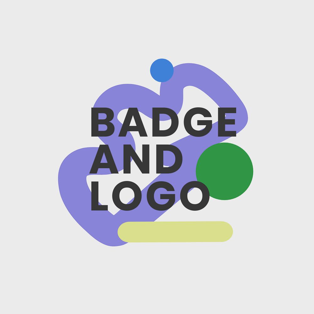 Creative logo template, customizable badge design