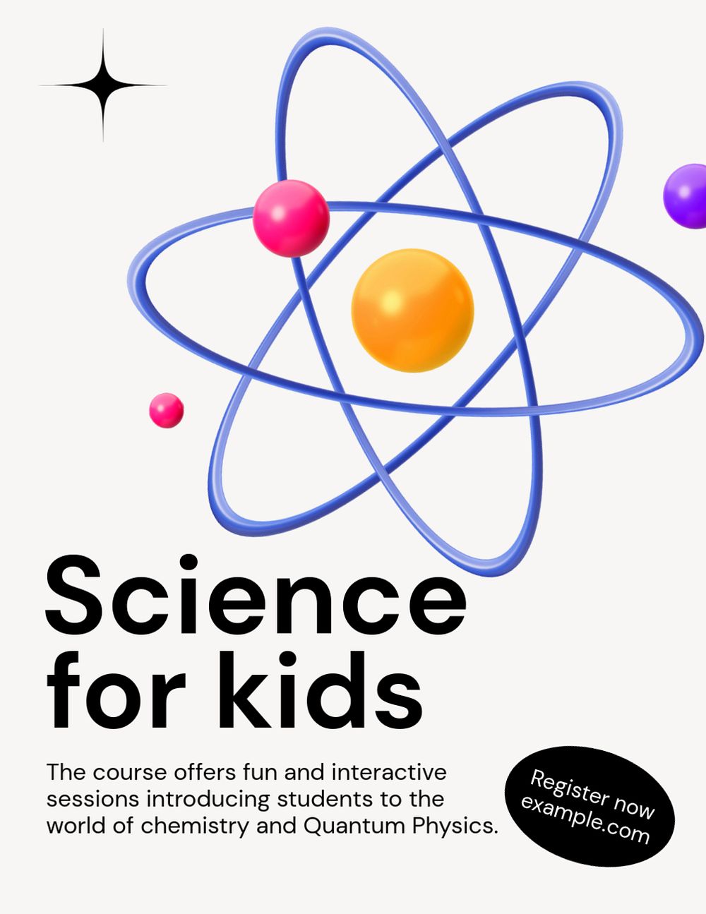 Science session flyer template, customizable design