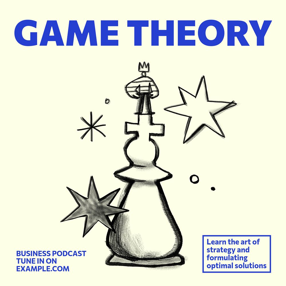 Game theory Instagram post template, editable design