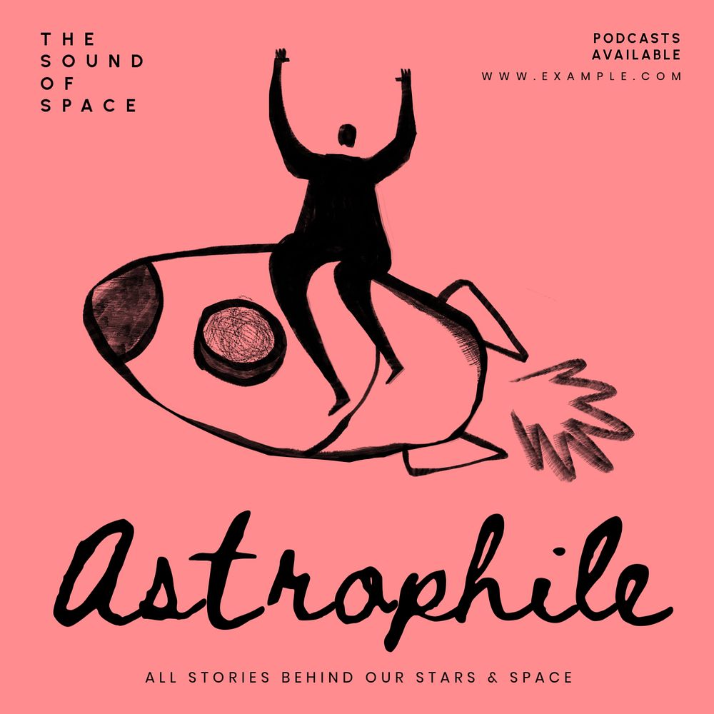 Astrophile Instagram post template, editable design