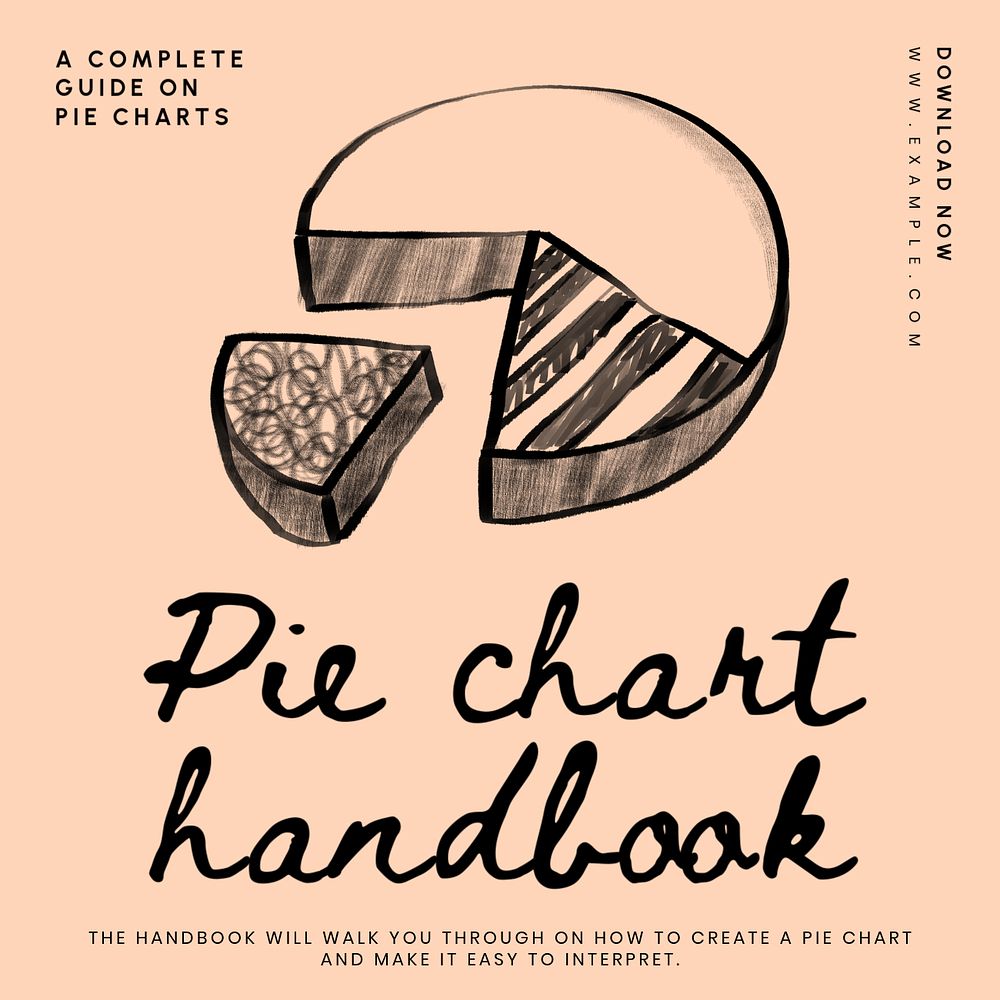 Pie chart Instagram post template, editable design