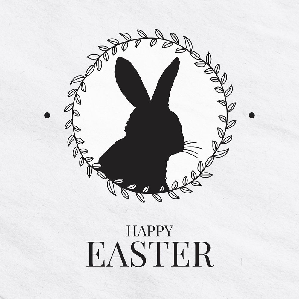 Happy Easter Instagram post template, editable design