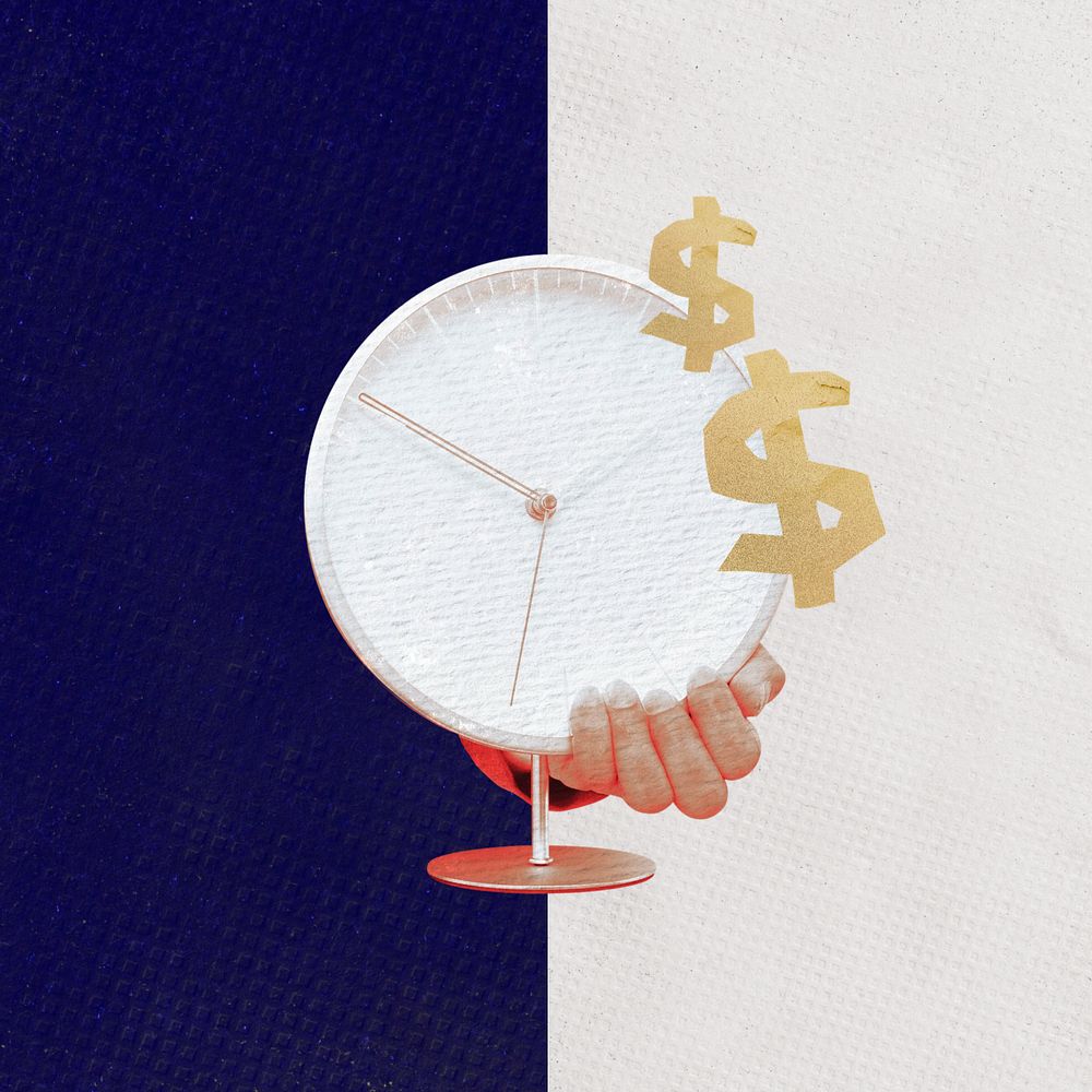 Time is money  collage design, instagram and social media post 