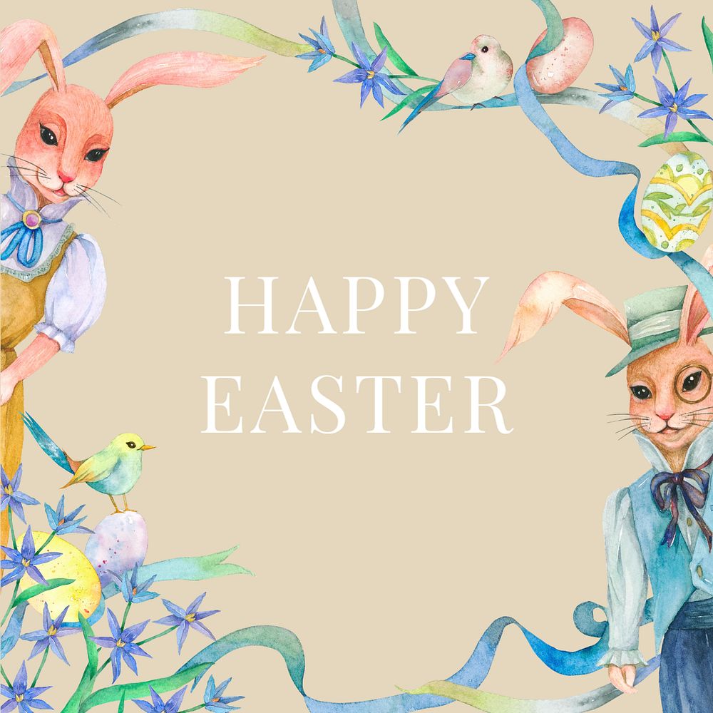 Easter celebration Facebook post template, editable design 