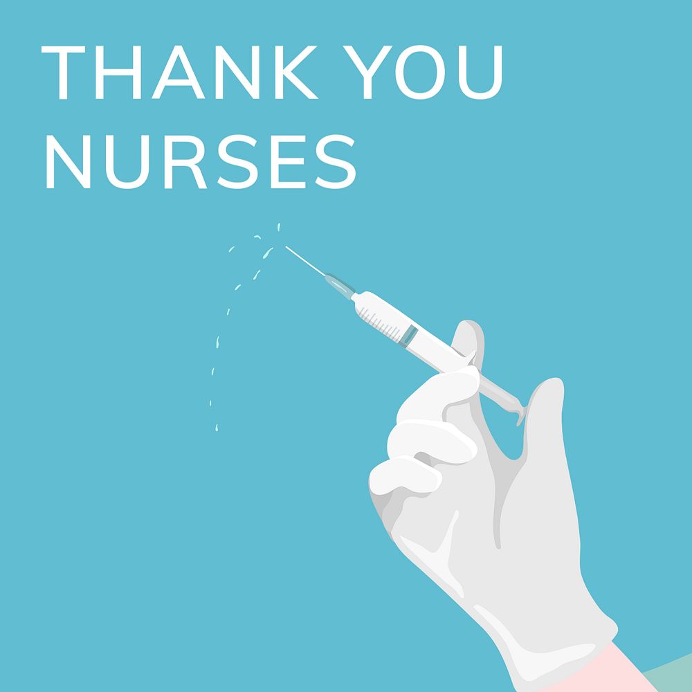 Thanks nurse Instagram post template, editable design