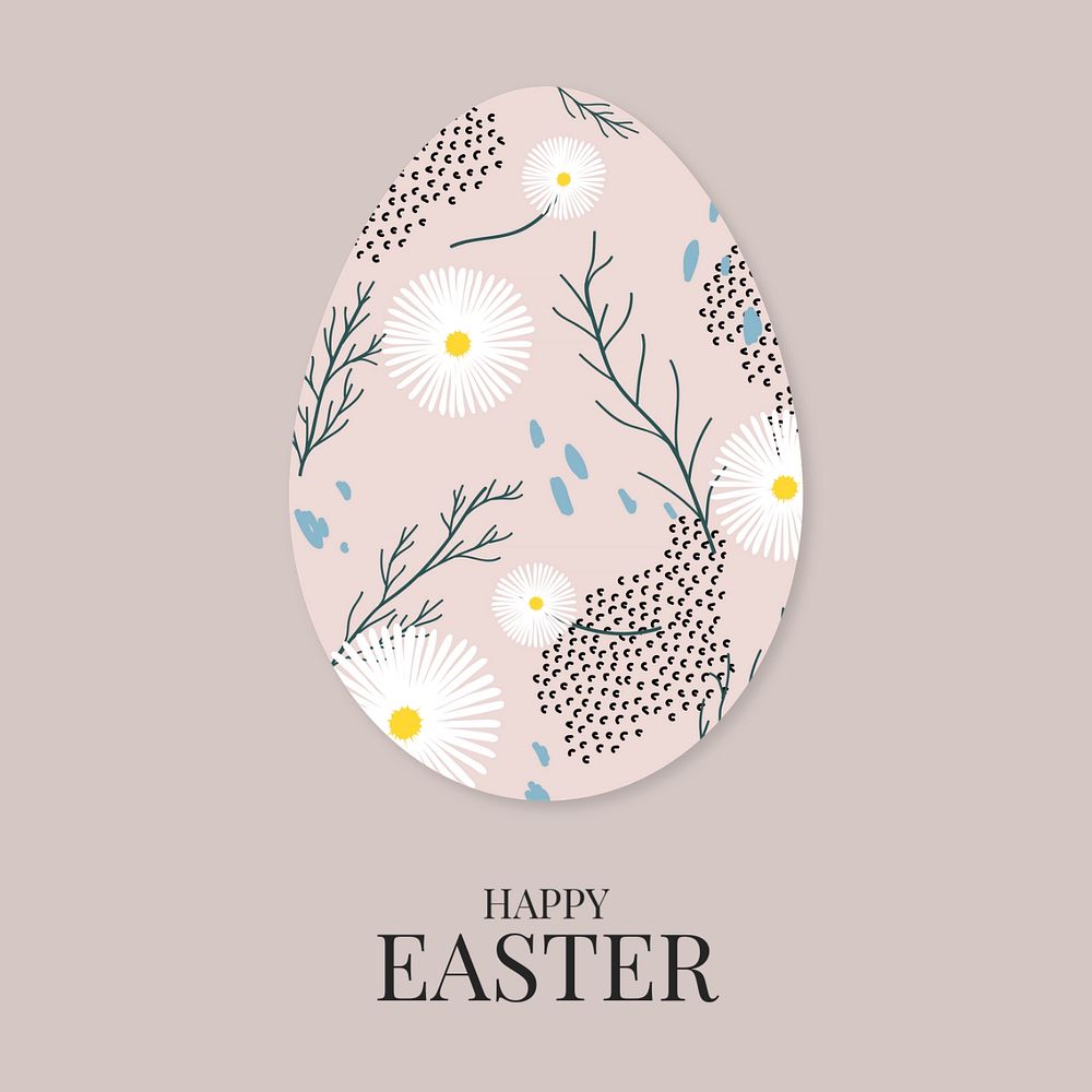 Happy Easter Instagram post template, editable design