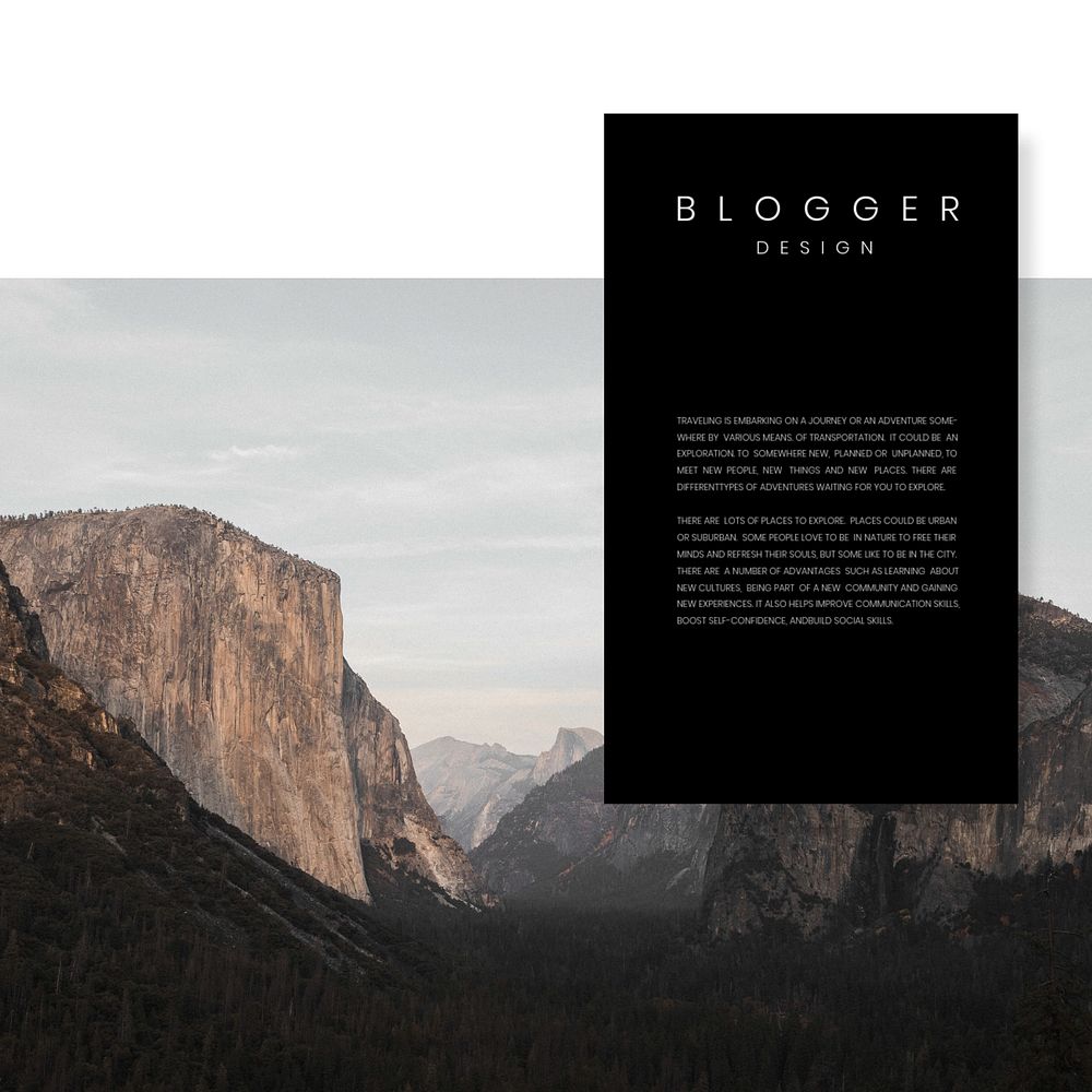 Mountain travel Instagram post template, editable design