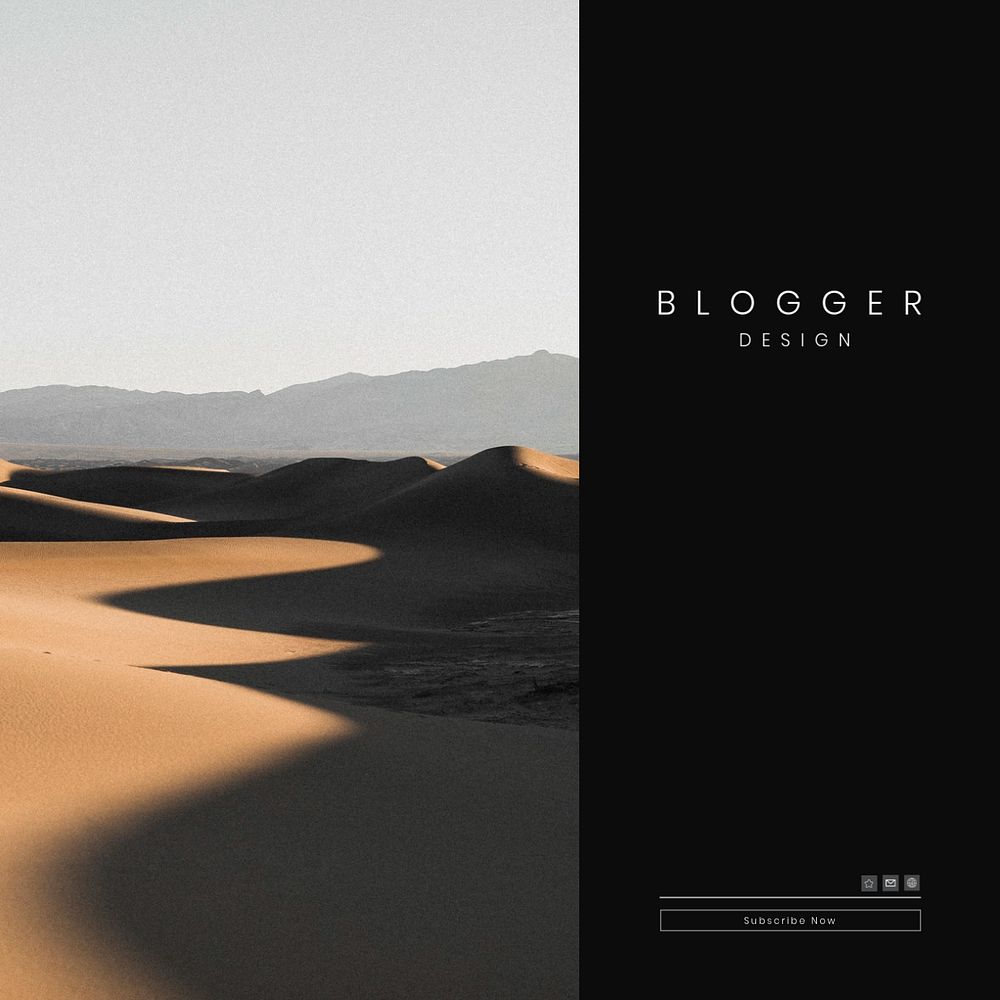 Desert travel Instagram post template, editable design