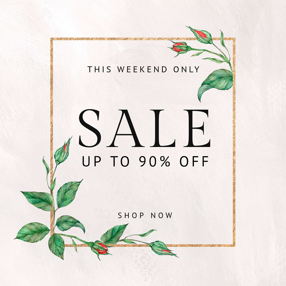 Botanical sale Instagram post template