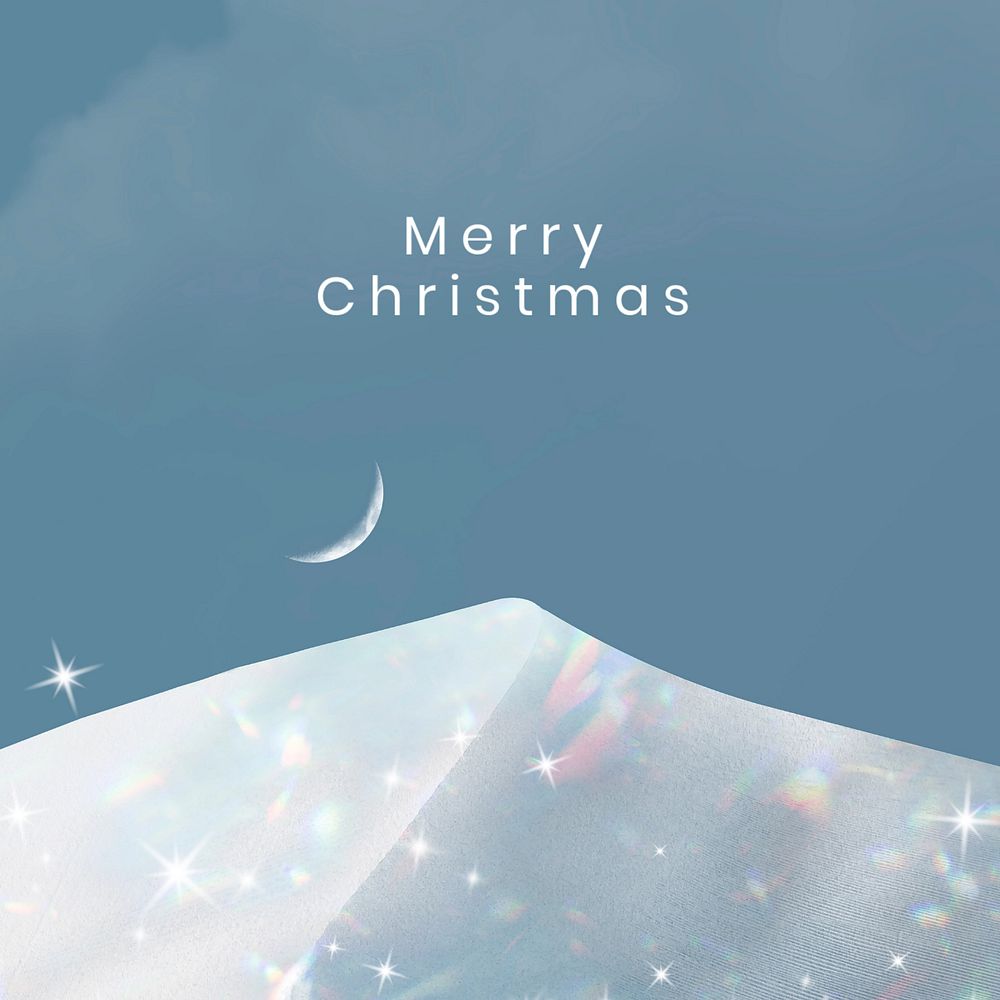 Merry Christmas Instagram post template, editable design