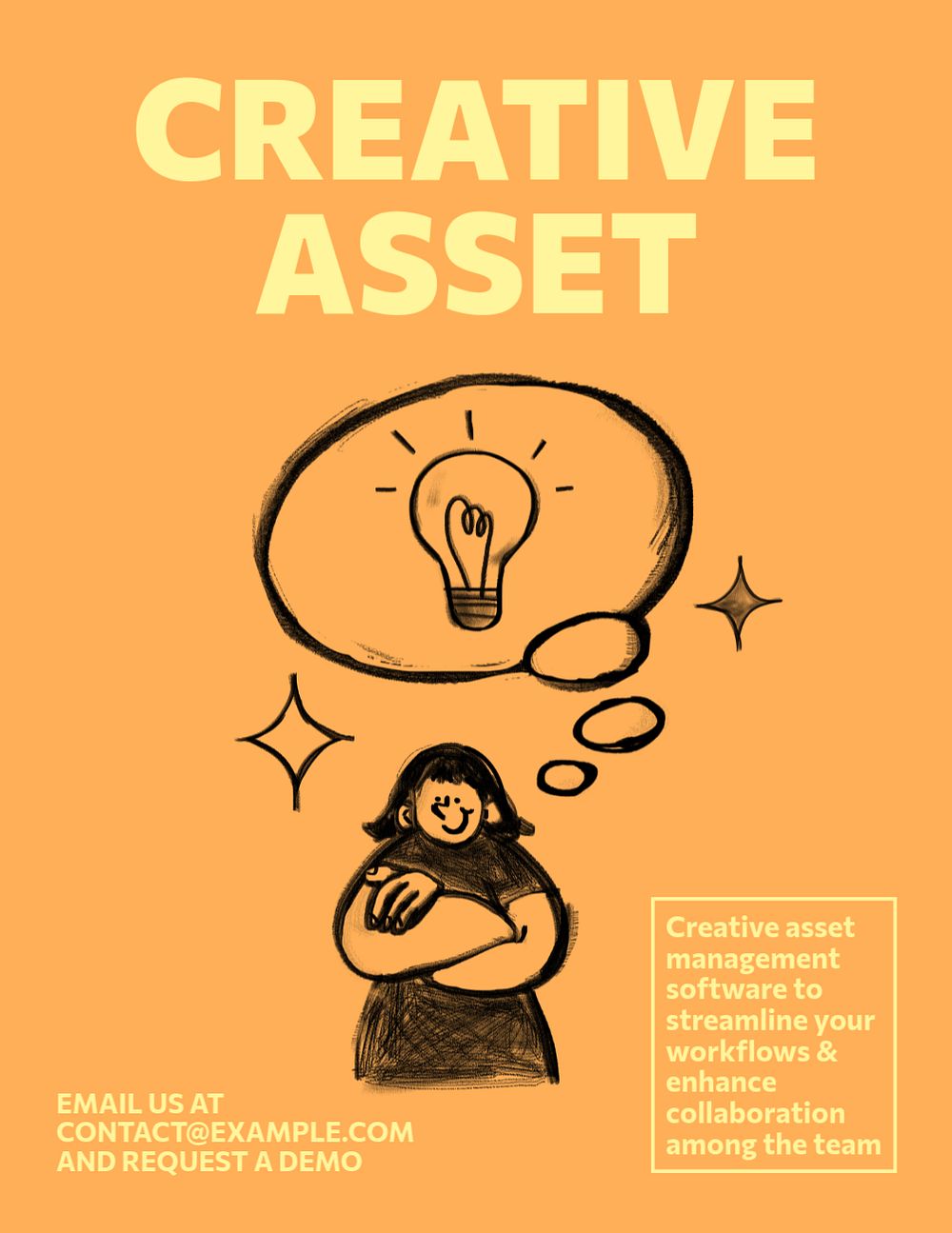 Creative asset flyer  template, editable design