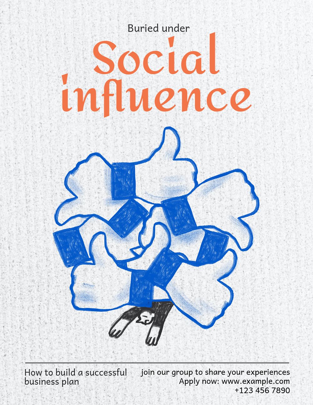 Social influence flyer  template, editable design