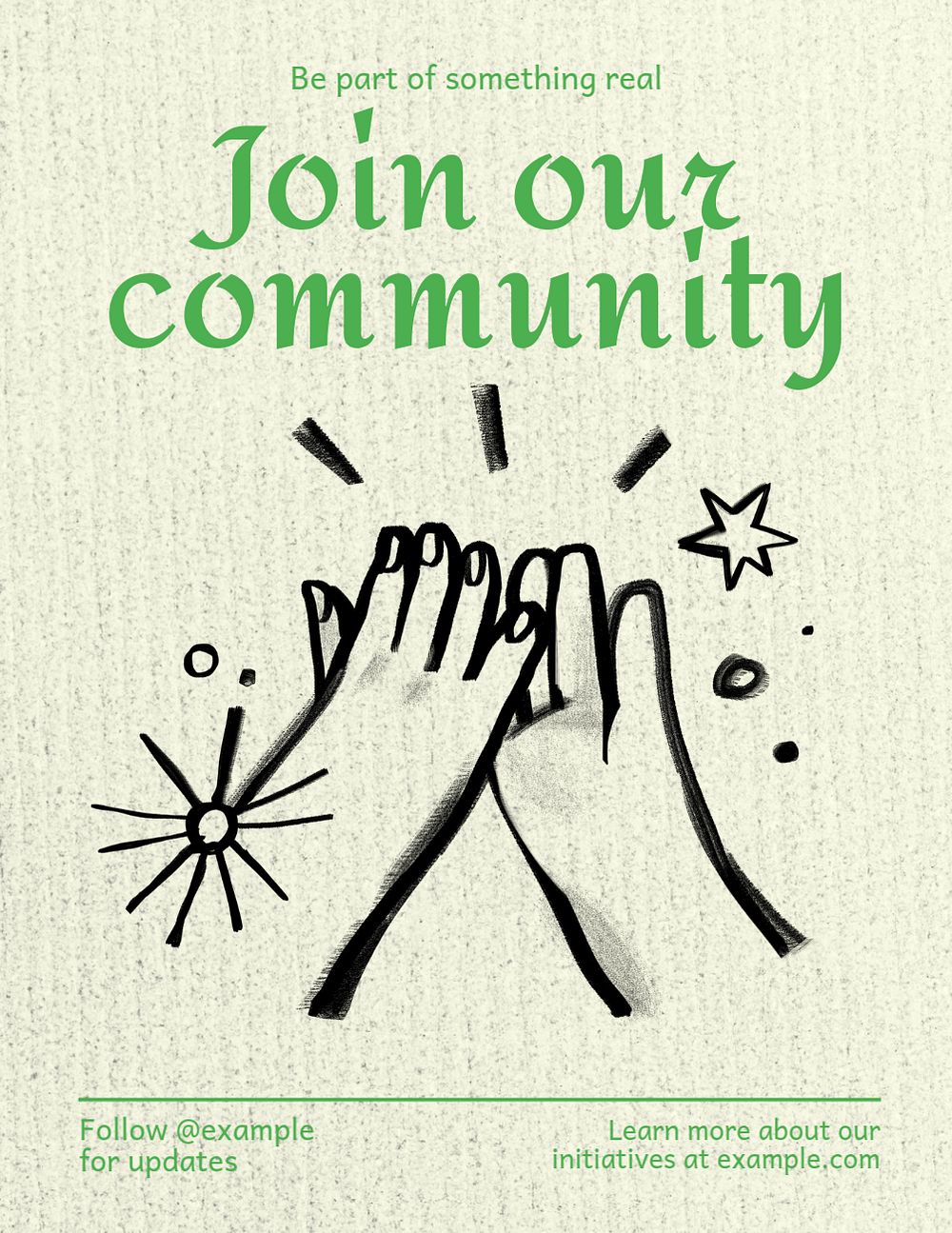 Join community flyer  template