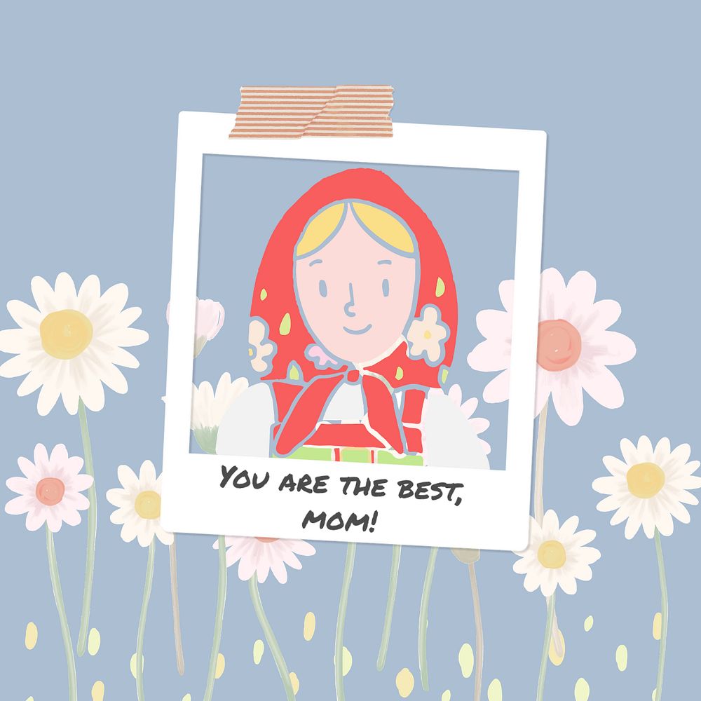 Mother's day Facebook ad template, editable floral design