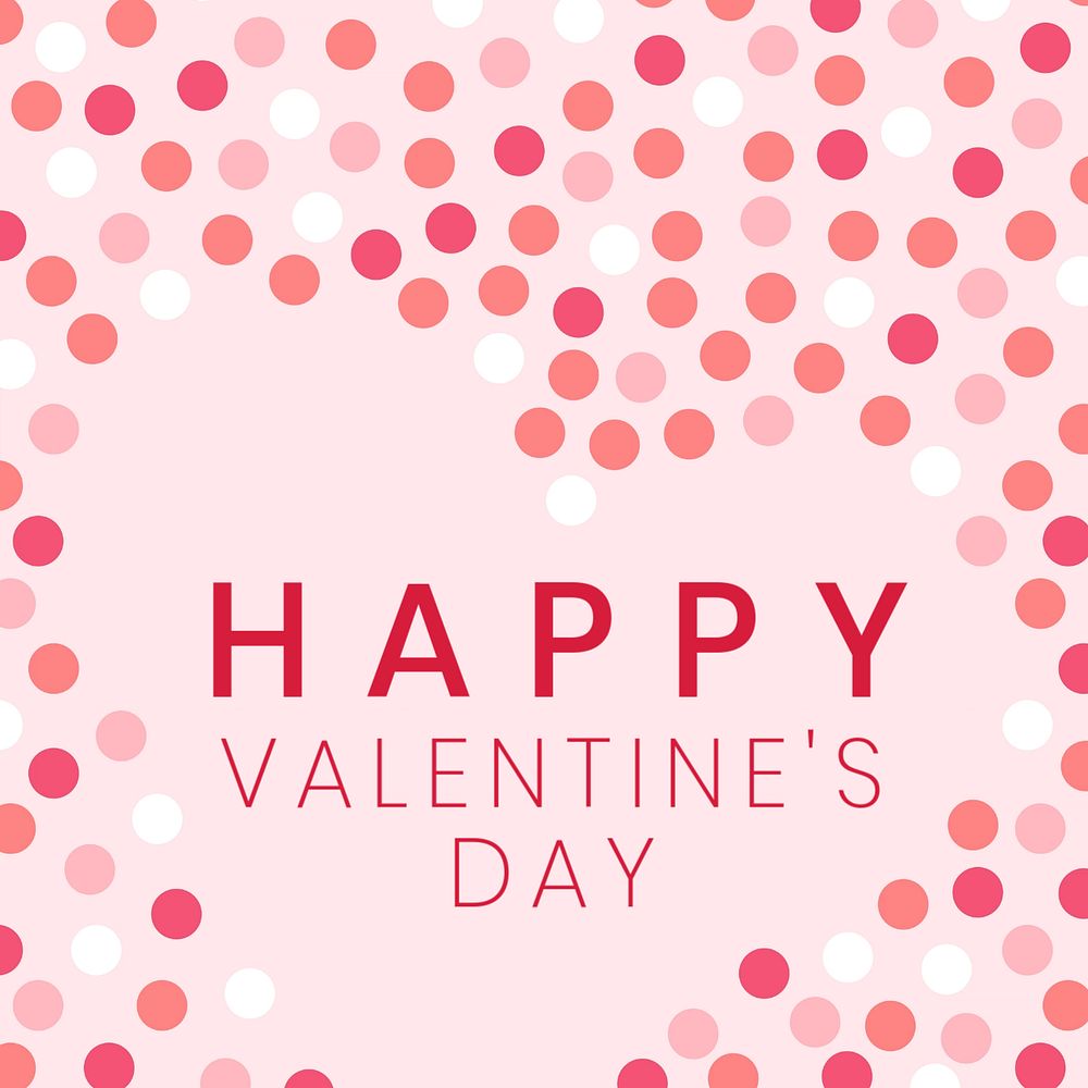 Valentine's day Instagram post template, editable design