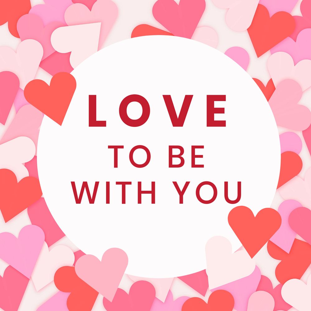 Valentine's day Instagram post template, editable design