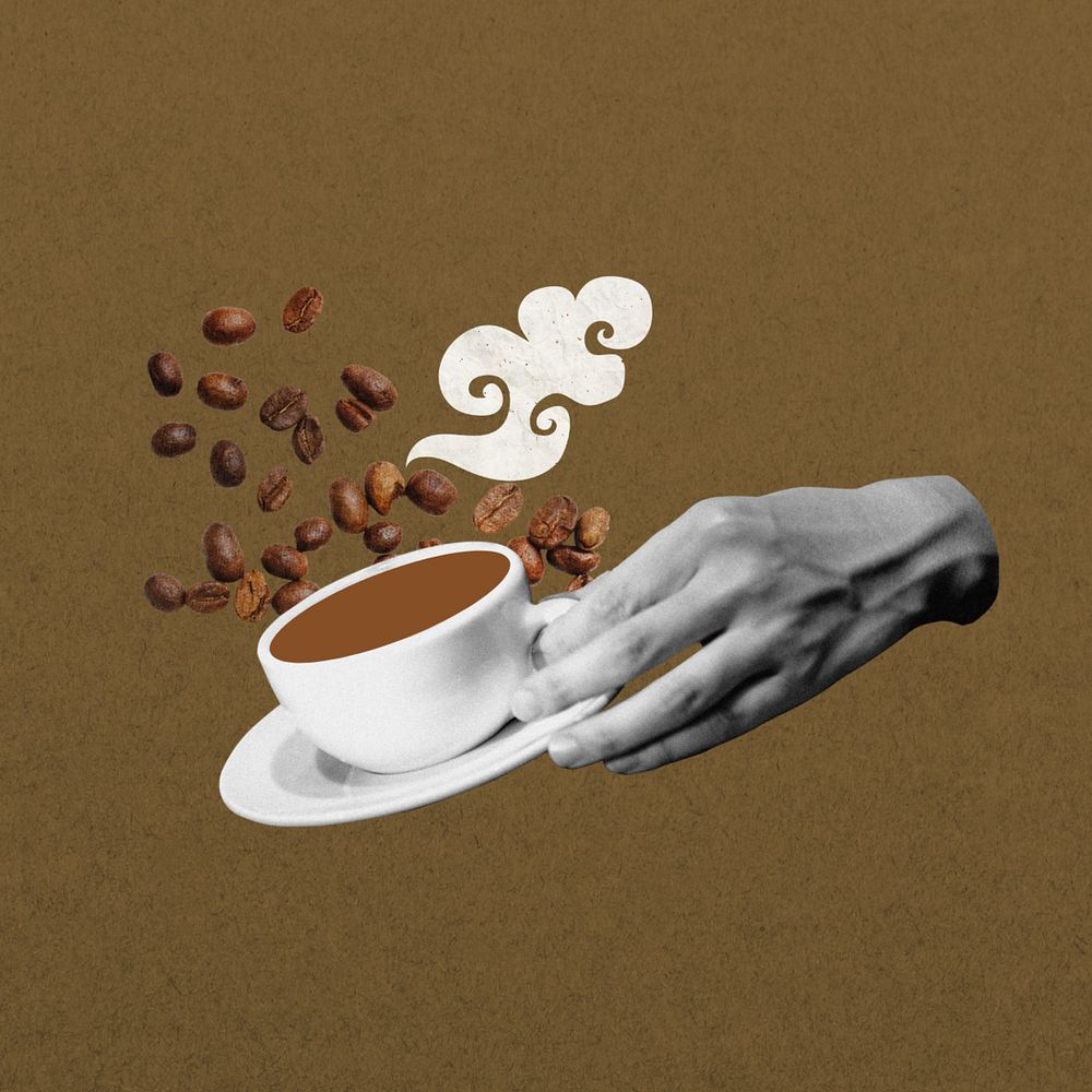 Barista collage remix, editable job design