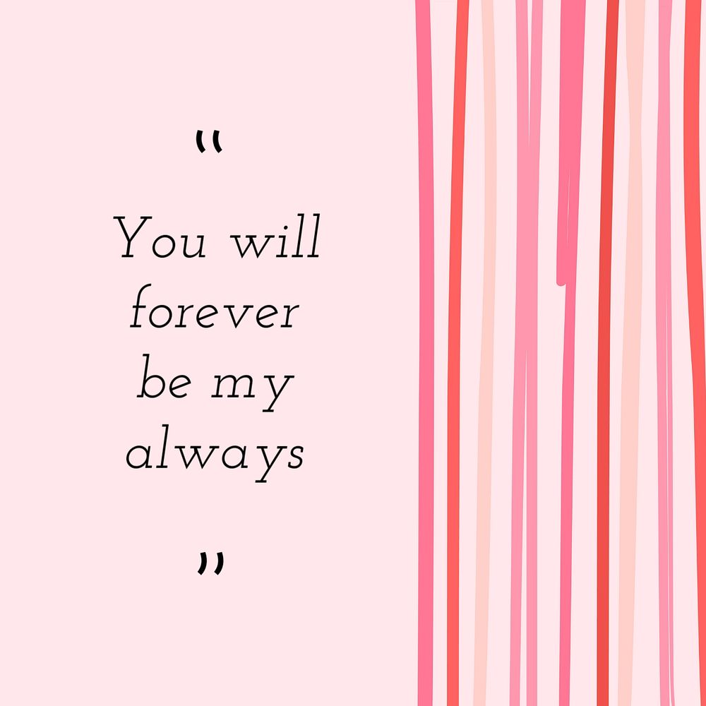 Love quote Instagram post template, editable design