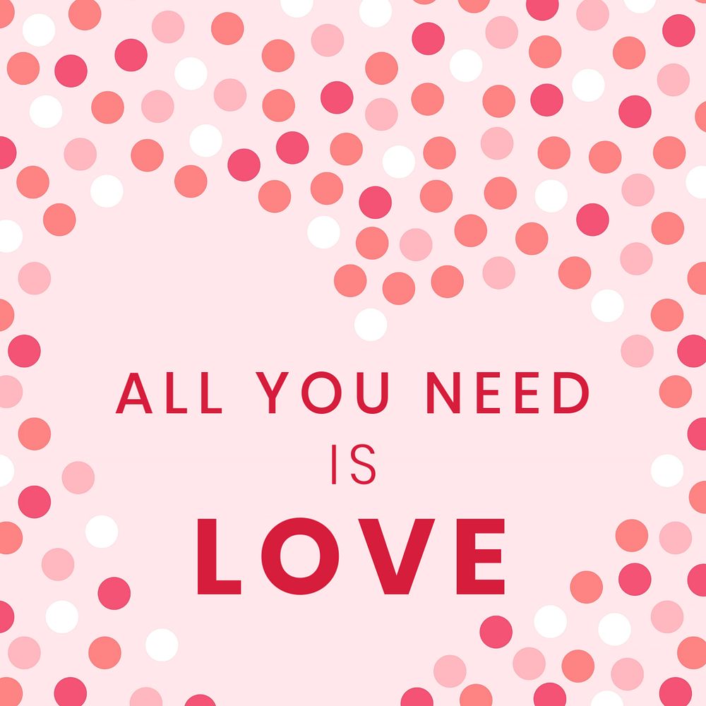 Valentine's day Facebook post template, editable text