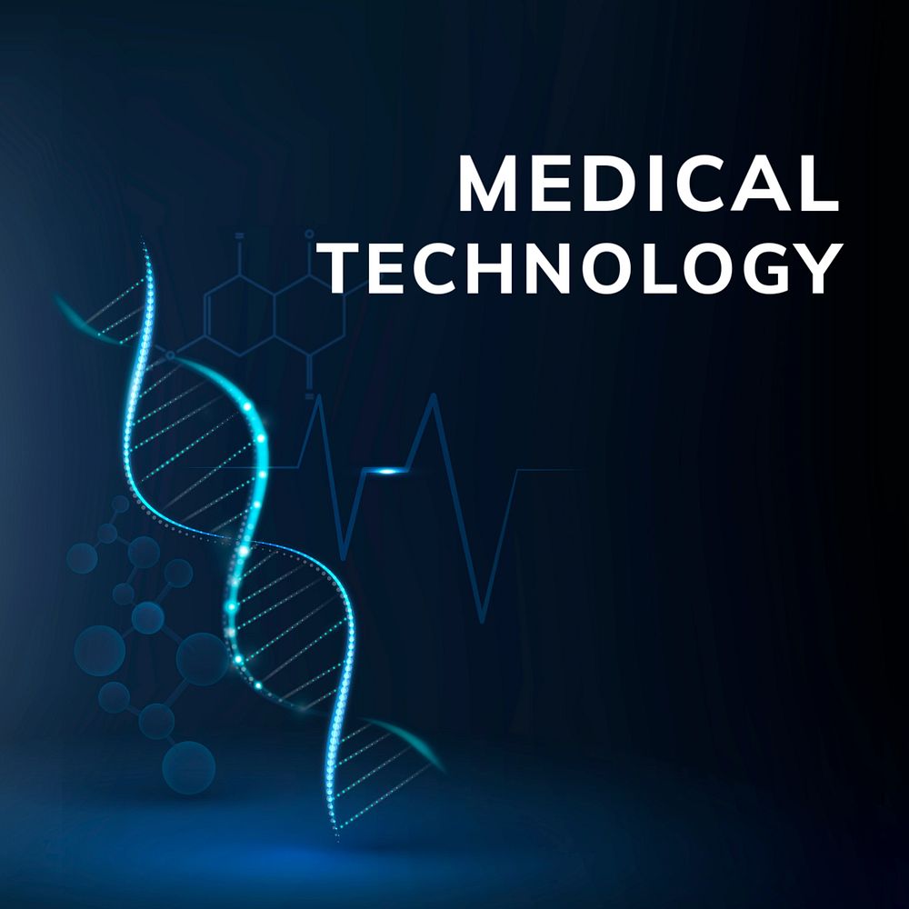 Medical technology  Instagram post template, editable design