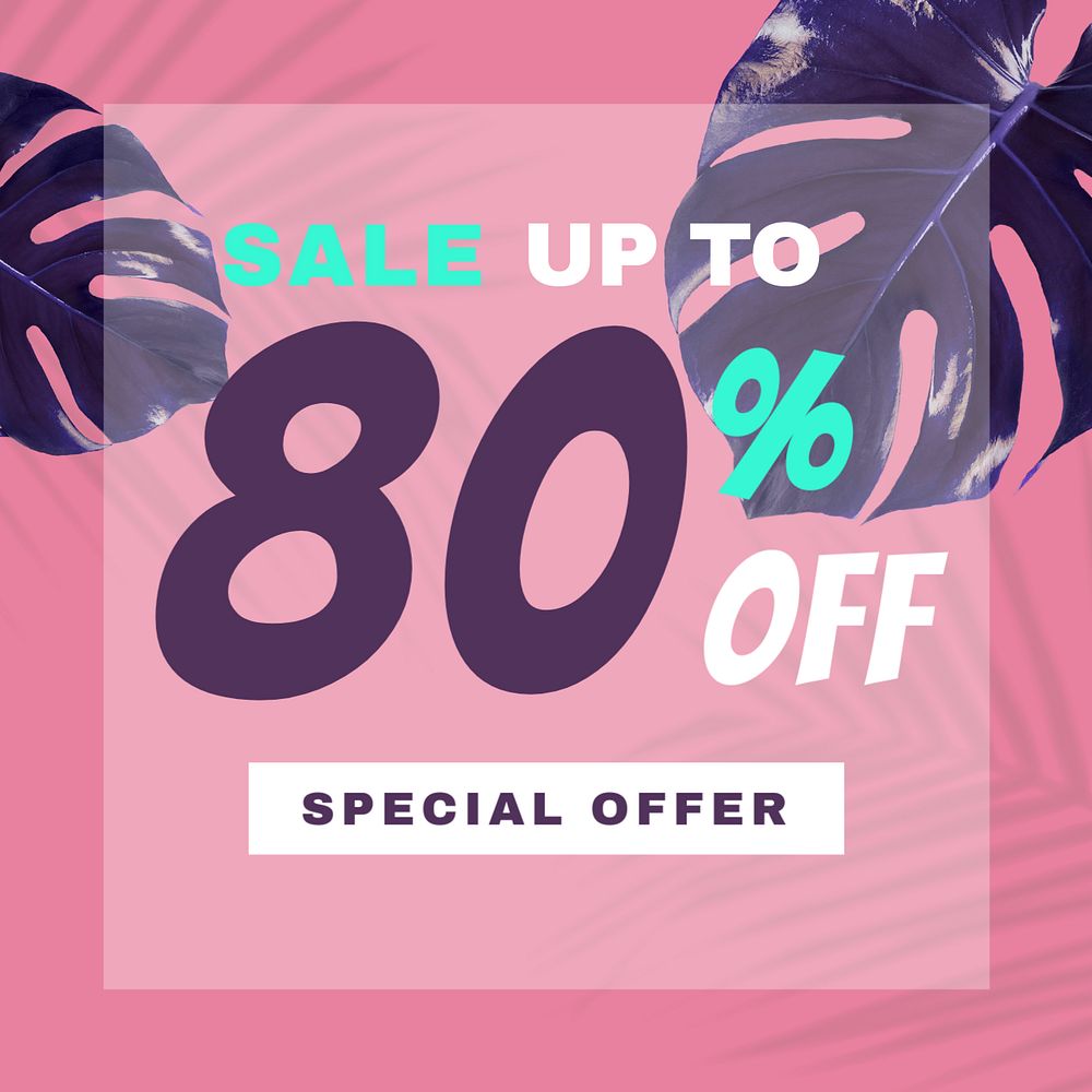 Summer promotion Facebook post template, editable design 