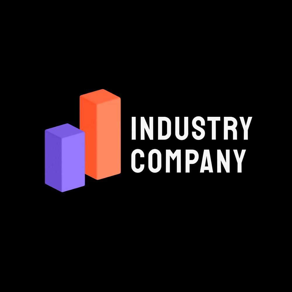 Industry & business logo template, editable branding design