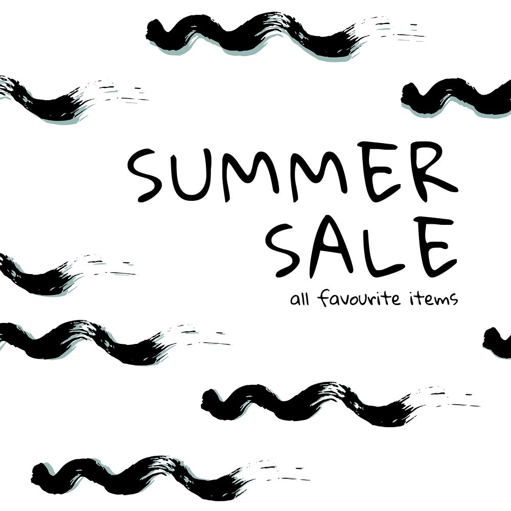 Summer sale  Instagram ad template, editable text