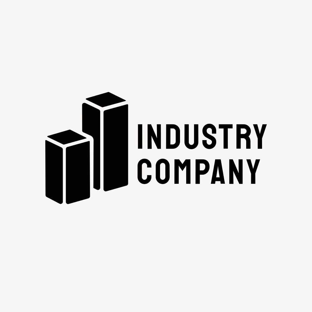 Industry & business logo template, editable branding design